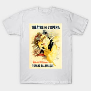 Paris Opera France THEATRE DE L' OPERA Paris Art Nouveau Poster by Jules Cheret T-Shirt